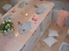 Rivestimento e top bagno in marmo Rosa Portogallo Aurora - SIRONI  MARMI  Monza